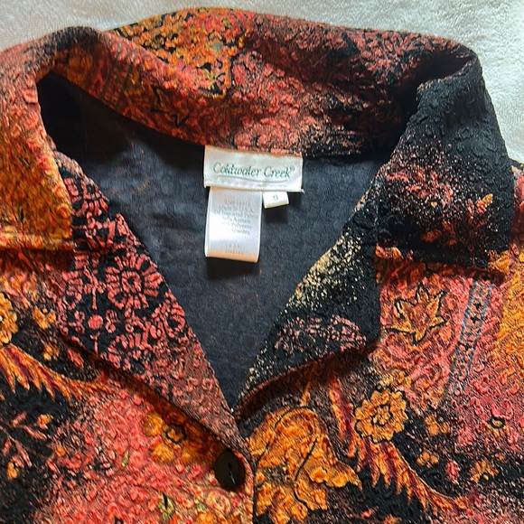 Vintage Coldwater Creek Fall Patterned Button Down - Picture 2 of 4